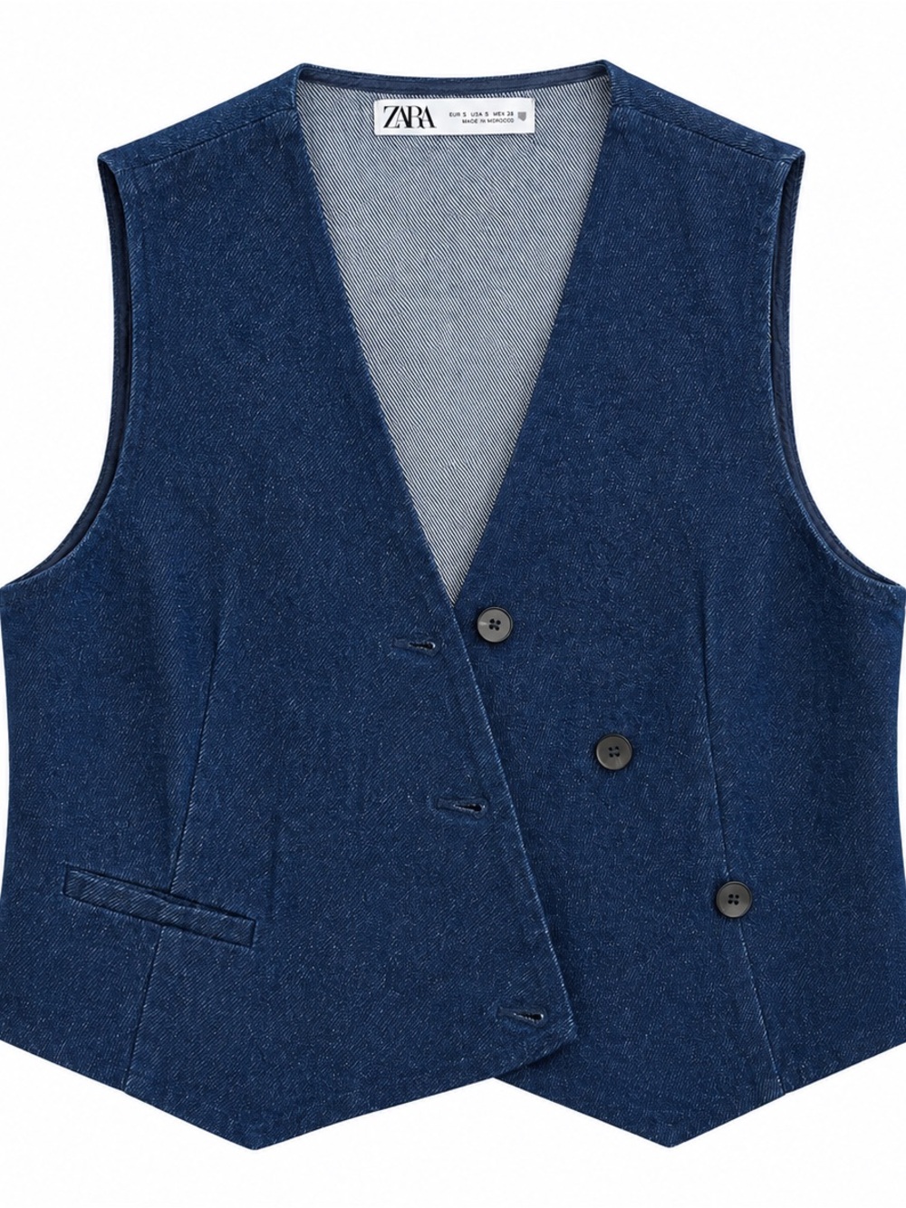 ZARA Dark Blue Denim Vest